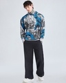 Shop Men's Grey All Over Printed Oversized Hoodies