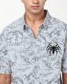 Shop Men's Grey Venom All Over Printed Oversized Shirt