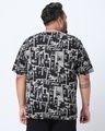 Shop Men's Grey All Over Printed Plus Size T-shirt-Design