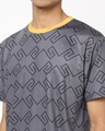 Shop Men's Grey All Over Slate Printed T-shirt