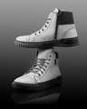 Shop Men's Grey & Black Color Block Sneakers-Front