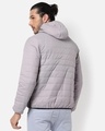 Shop Men's Grey and Black Color Block Hooded Jacket-Full