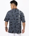 Shop Men's Grey Anime Tie & Die Oversized T-shirt-Design