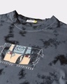 Shop Men's Grey Anime Tie & Die Oversized T-shirt