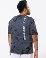 Shop Men's Grey Anime Tie & Die Plus Size Oversized T-shirt