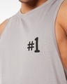Shop Men's Grey Athleisure Deep Armhole Typography Vest