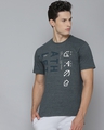 Shop Men's Grey Athletics Typography Slim Fit T-shirt-Front