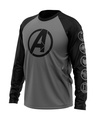 Shop Men's Grey Avengers Character Logos Graphic Printed T-shirt-Front