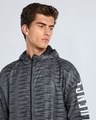 Shop Men's Grey Bad Influence Typography Super Loose Fit Windcheater Jacket