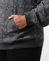 Shop Men's Grey Bandana Graphic Printed Oversized Plus Size Hoodies