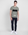 Shop Men's Grey Batman Logo Blueprint T-shirt-Design