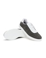 Shop Men's Dark Grey & White Color Block Low-Top Sneakers-Design