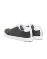 Shop Men's Dark Grey & White Color Block Low-Top Sneakers