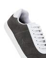 Shop Men's Dark Grey & White Color Block Low-Top Sneakers