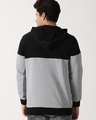 Shop Men's Grey & Black Color Block Hoodie-Design