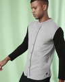Shop Men's Grey & Black Color Block Regular Fit Shirt-Design