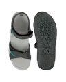 Shop Men's Grey & Black Color Block Sandals-Full