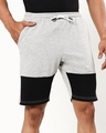 Shop Men's Grey & Black Color Block Shorts-Front