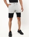 Shop Men's Grey & Black Color Block Shorts-Design
