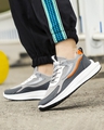 Shop Men's Grey & Black Color Block Sneakers-Design