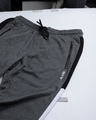 Shop Men's Grey & Black Slim Fit Colourblocked Joggers