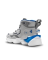 Shop Men's Grey & Blue Bulldozer Color Block High-Top Sneakers-Full