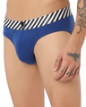 Shop Pack of 2 Men's Grey & Blue Graphic Printed Cotton Briefs-Full