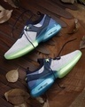 Shop Men's Grey & Blue Running Shoes-Front