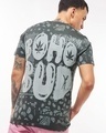 Shop Men's Grey Boho Bud All Over Printed T-shirt-Front