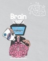 Shop Men's Grey Brain Wash Graphic Printed T-shirt-Full