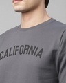 Shop Men's Grey California Typography Sweatshirt