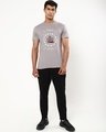 Shop Men's Grey Captain America Chibi Typography T-shirt-Design