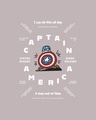 Shop Men's Grey Captain America Chibi Typography T-shirt-Full