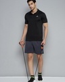Shop Men's Grey Casual Slim Fit Shorts-Front