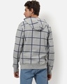Shop Men's Grey Checked Hooded Sweatshirt-Design