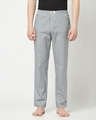 Shop Men's Grey Checked Pyjamas-Front