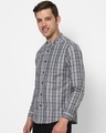 Shop Men's Grey  Checked  Shirt-Design