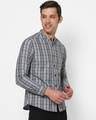 Shop Men's Grey  Checked  Shirt