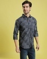 Shop Men's Grey Checkered Regular Fit Shirt-Design