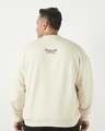 Shop Men's Beige Graphic Printed Oversized Plus Size Sweatshirt-Design