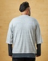 Shop Men's Grey Color Block Oversized Plus Size T-shirt-Design