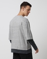 Shop Men's Grey Layered Oversized T-shirt-Design