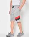 Shop Men's Grey Color Block Shorts-Full