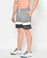 Shop Men's Grey Color Block Shorts-Full