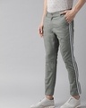 Shop Men's Grey Color Block Slim Fit Chinos-Design