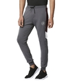 Shop Men's Grey Color Block Slim Fit Joggers-Full