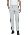 Shop Men's Grey Color Block Slim Fit Track Pants-Front