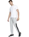 Shop Men's Grey Color Block Slim Fit Track Pants-Full