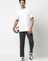 Shop Men's Grey Color Block Slim Fit Track Pants