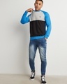 Shop Men's Grey Color Block Sweatshirt-Design